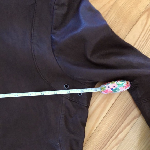 Banana Republic Leather Jacket, size M, Perfect condition. Dark Brown - Picture 9 of 11